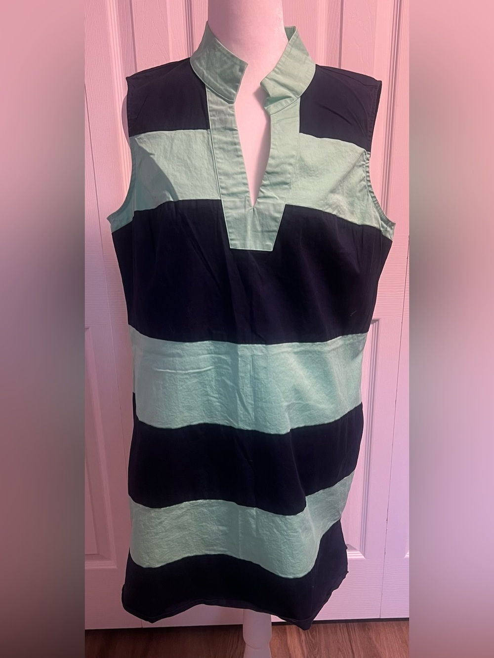 Sail to Sable Classic Sleeveless Striped Tunic Dress